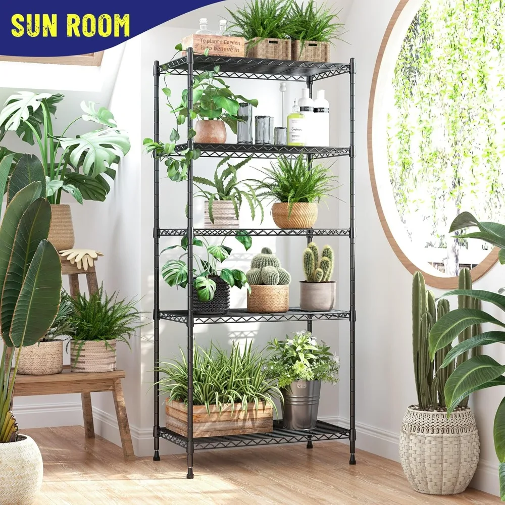 5-Tier Storage Shelves – Adjustable Wire Shelving Unit, 1010 LB Steel Pantry Shelf for Kitchen Use
5-Tier Storage Shelves – Adjustable Wire Shelving Unit, 1010 LB Steel Pantry Shelf for Kitchen Use