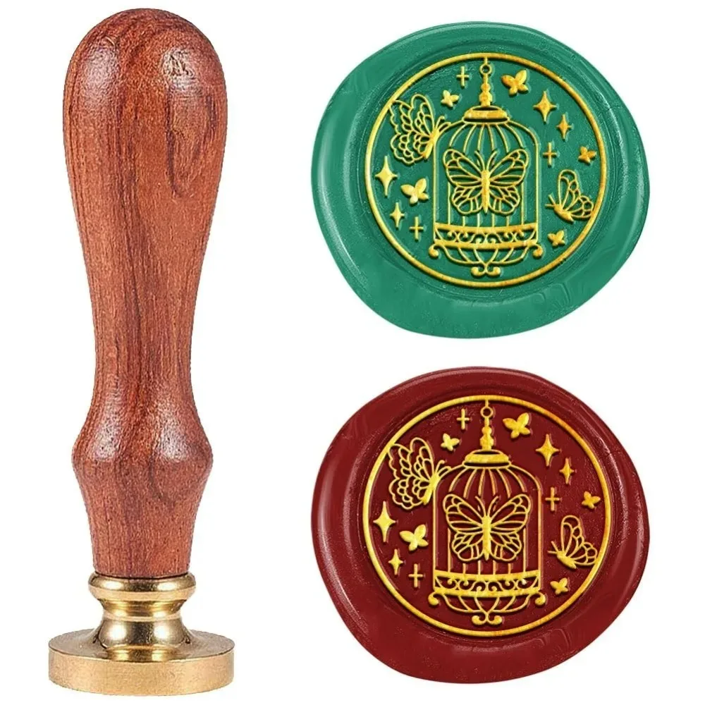 Butterfly Cage Seal Stamp Embossed Stamp Sealing Removable 1" Vintage Brass Head with Wooden Handle Private Sealing
Butterfly Cage Seal Stamp Embossed Stamp Sealing Removable 1" Vintage Brass Head with Wooden Handle Private Sealing