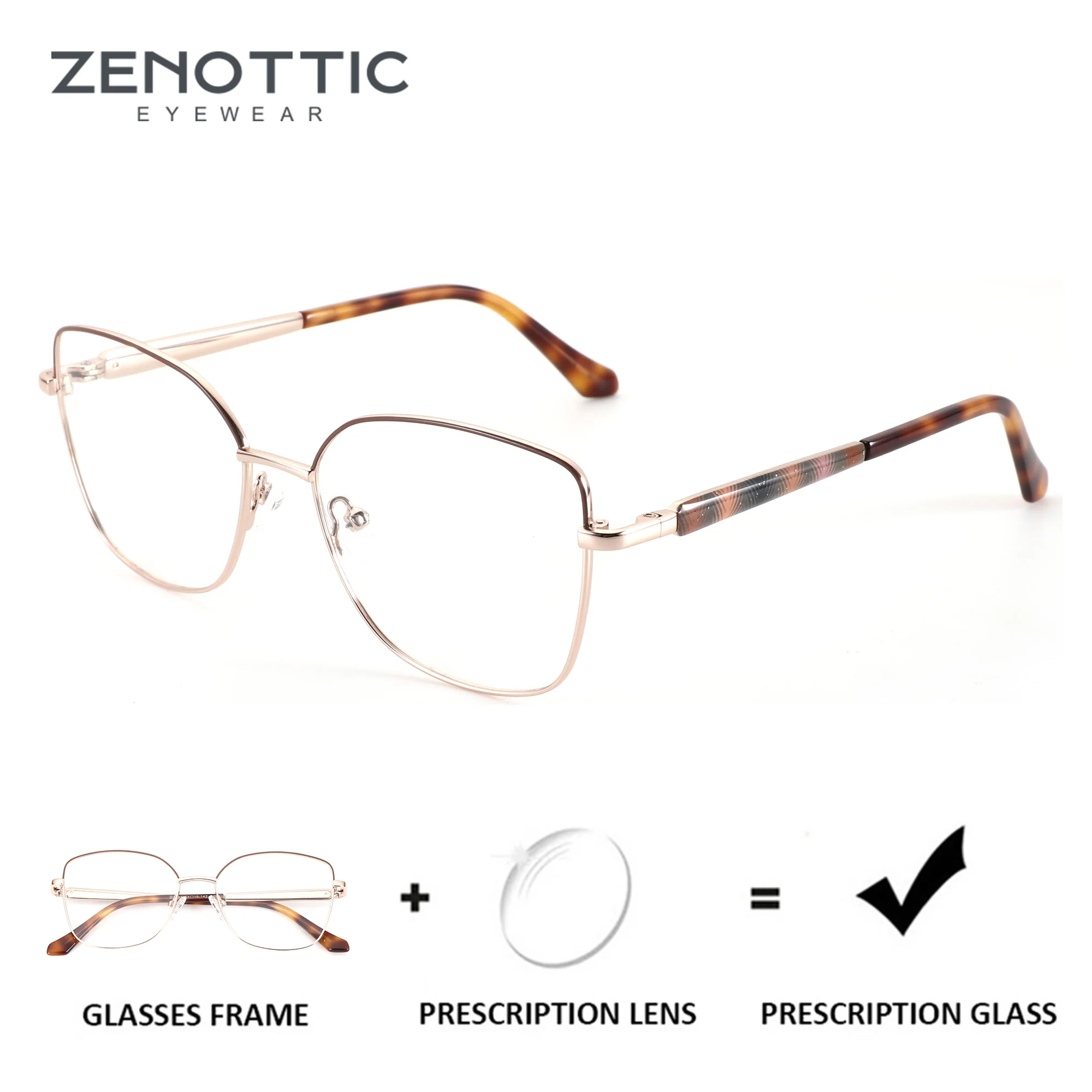 Очки ZENOTTIC S Size Modish с металлической оправой в форме бабочки для женщин, прогрессивные мультифокальные оптические линзы, очки для коррекции близорукости
Очки ZENOTTIC S Size Modish с металлической оправой в форме бабочки для женщин, прогрессивные мультифокальные оптические линзы, очки для коррекции близорукости