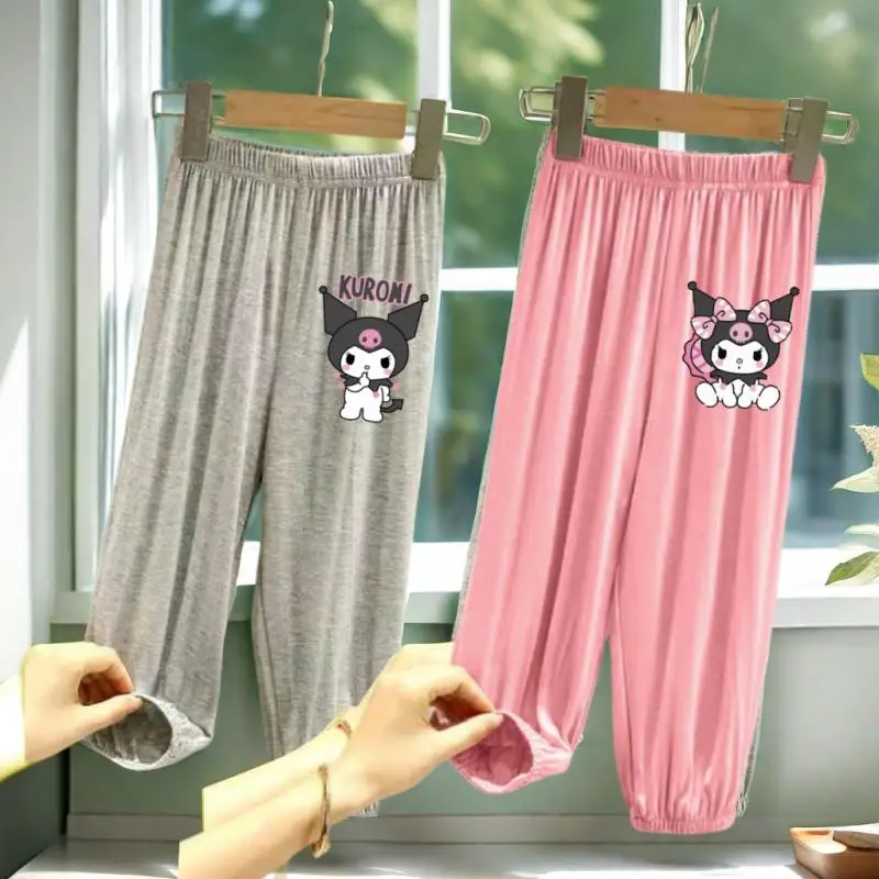 Sanrio Children Mosquito Resistant Pants 2Pcs Kuromi Girl Cartoon Summer Thin Style Modal Home Pants Breathable Leisure Pants
Sanrio Children Mosquito Resistant Pants 2Pcs Kuromi Girl Cartoon Summer Thin Style Modal Home Pants Breathable Leisure Pants