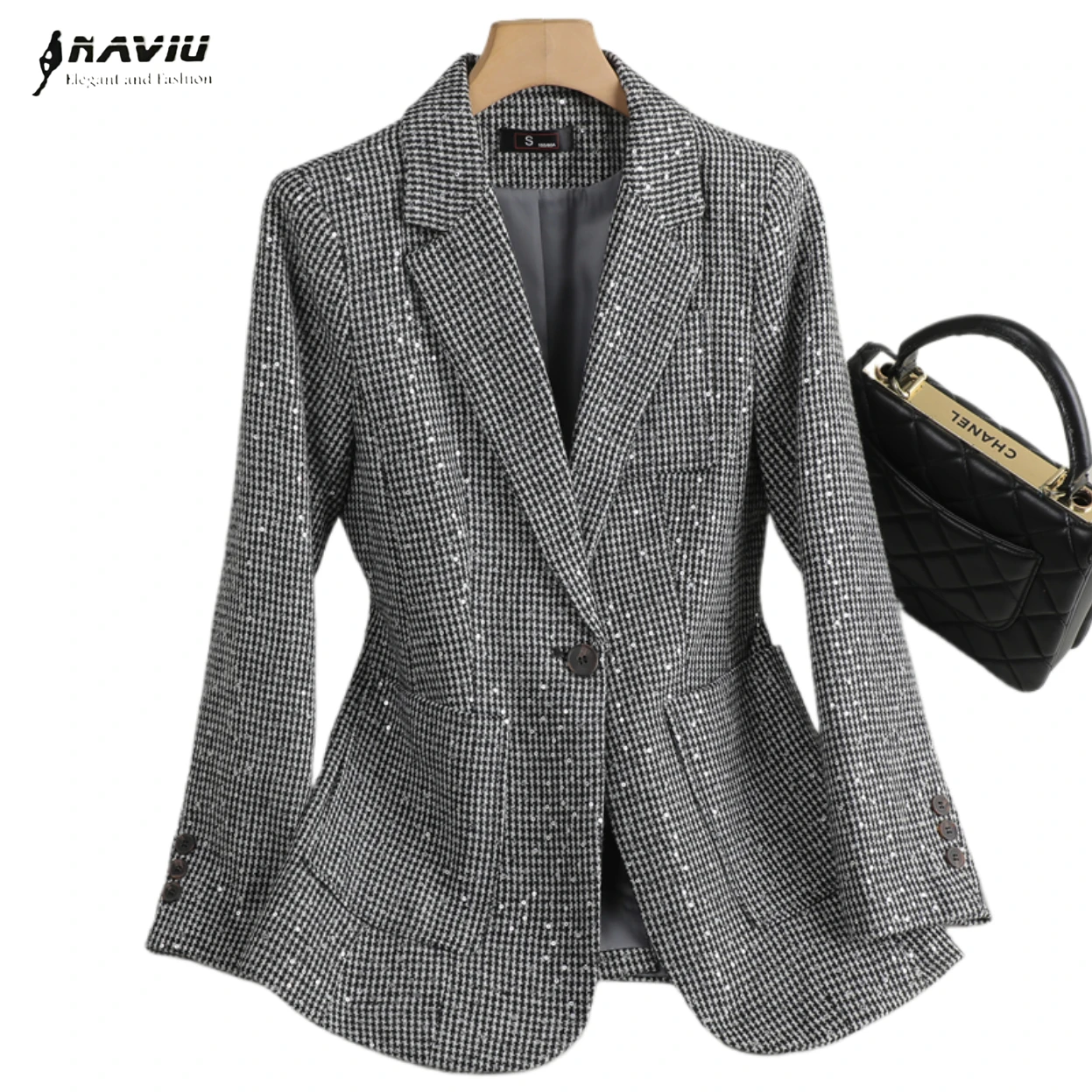 NAVIU Women Korean Turn down Collar Plaid Blazer High End Casual Single Button Slim Long Sleeve Jacket Fashion New Winter Autumn
NAVIU Women Korean Turn down Collar Plaid Blazer High End Casual Single Button Slim Long Sleeve Jacket Fashion New Winter Autumn