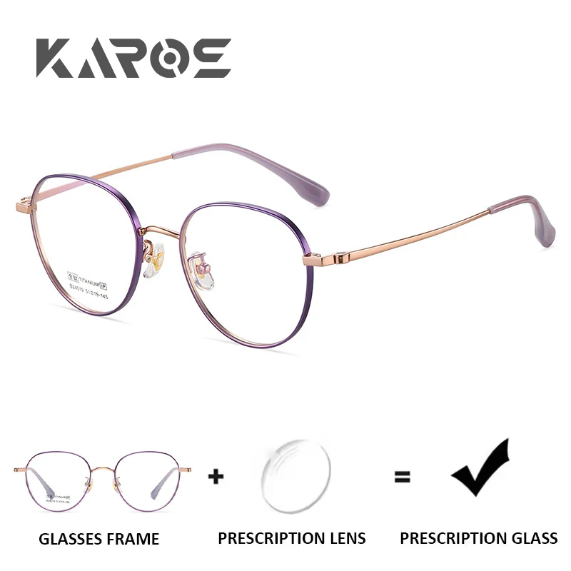 KAROS All Titanium Round Prescription Glasses for Women Myopia Anti Blue Light Photochromic Optical Eyewear
KAROS All Titanium Round Prescription Glasses for Women Myopia Anti Blue Light Photochromic Optical Eyewear