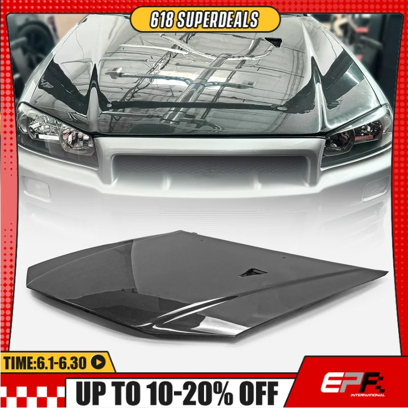 For Nissan R34 GTR EPA ZT Type Front Hood | R34 GTR Exterior Front Body Styling Component
For Nissan R34 GTR EPA ZT Type Front Hood | R34 GTR Exterior Front Body Styling Component