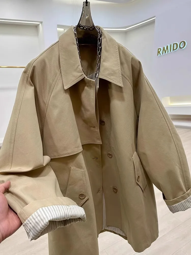 Elegant Loose plus Size Women's Workwear Style Jacket Spring New High Waist Long Sleeve Korean Version Mid-Length Coat
Elegant Loose plus Size Women's Workwear Style Jacket Spring New High Waist Long Sleeve Korean Version Mid-Length Coat