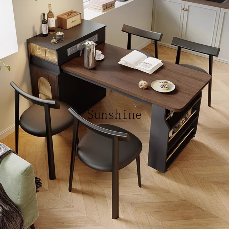 Medieval island dining table retractable integrated small apartment multi-functional against the wall
Medieval island dining table retractable integrated small apartment multi-functional against the wall