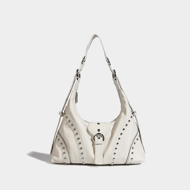 FIRMRANCH Fashion Retro Design Spicy Girl Large Capacity Women's One Shoulder Underarm Bag Riveted Tote Solid Color Purse Chic
FIRMRANCH Fashion Retro Design Spicy Girl Large Capacity Women's One Shoulder Underarm Bag Riveted Tote Solid Color Purse Chic
