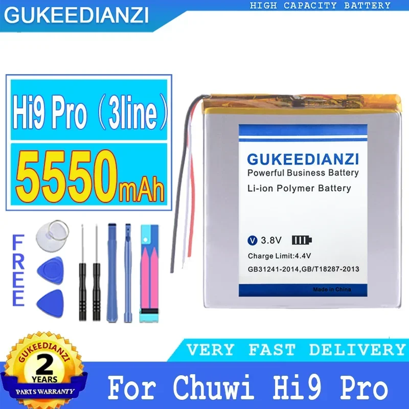 GUKEEDIANZI Battery for Chuwi Hi9 Pro, 3Line, 5550mAh, Big Power Battery for Tablet PC, 3-wire
GUKEEDIANZI Battery for Chuwi Hi9 Pro, 3Line, 5550mAh, Big Power Battery for Tablet PC, 3-wire