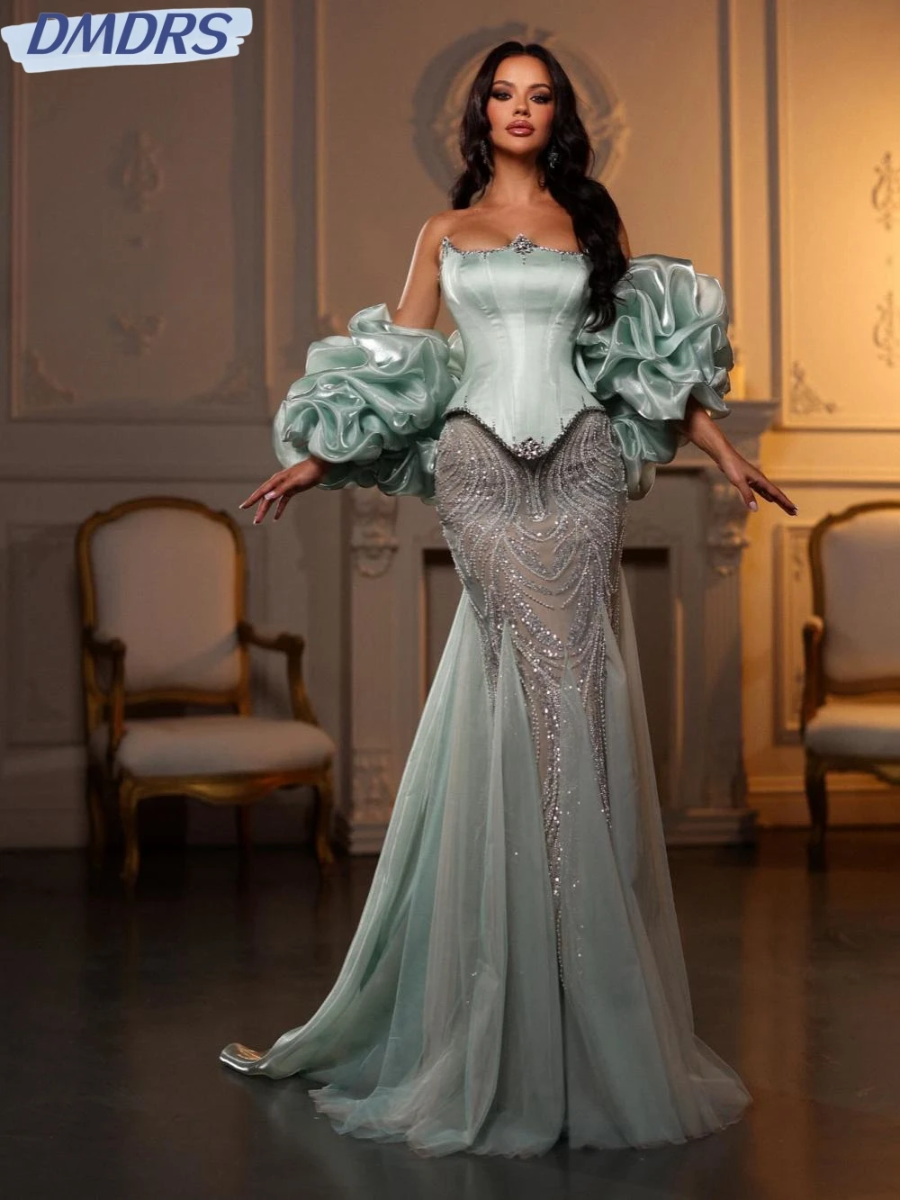 Shiny Beaded Mermaid Long Evening Dress With Corest Shawl Elegant Strapless Wedding Party Gown Customized Charming Prom Dresses
Shiny Beaded Mermaid Long Evening Dress With Corest Shawl Elegant Strapless Wedding Party Gown Customized Charming Prom Dresses