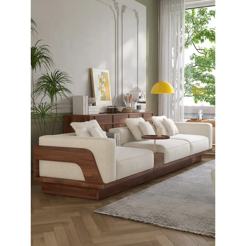 Medieval style solid wood sofa Modern small apartment living room Straight row fabric Nordic retro walnut horizon sofa
Medieval style solid wood sofa Modern small apartment living room Straight row fabric Nordic retro walnut horizon sofa