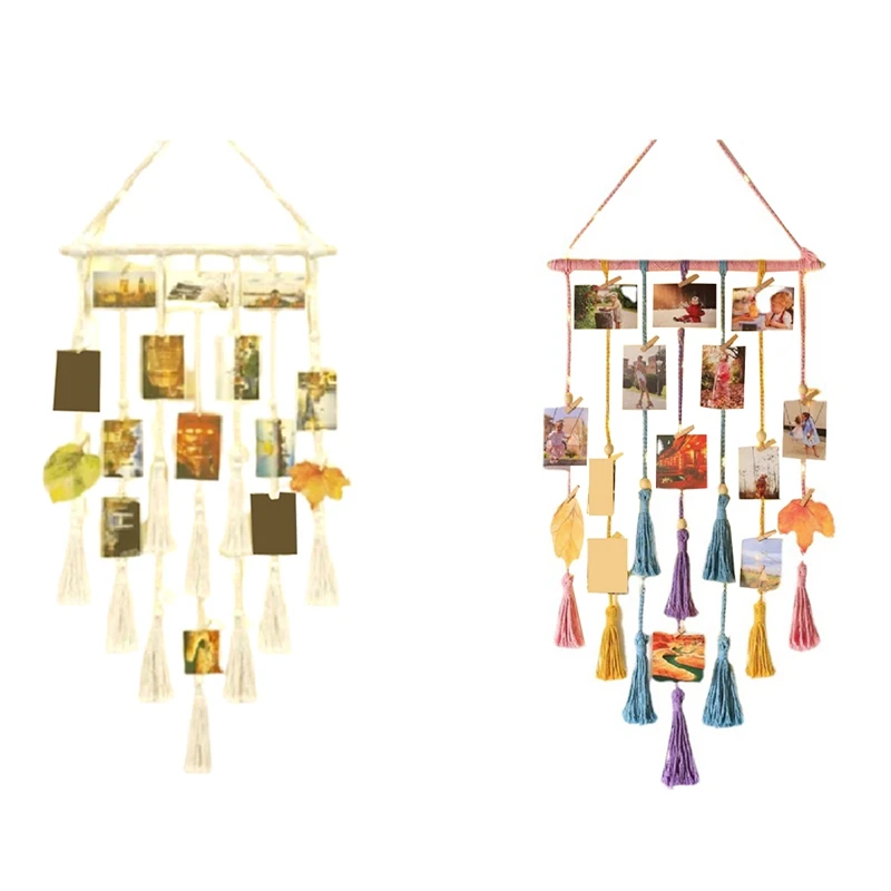 Wall Hanging Picture Display Macrame With Fairy Light And Clip Boho Woven Photo Collage Frame Tassels
Wall Hanging Picture Display Macrame With Fairy Light And Clip Boho Woven Photo Collage Frame Tassels
