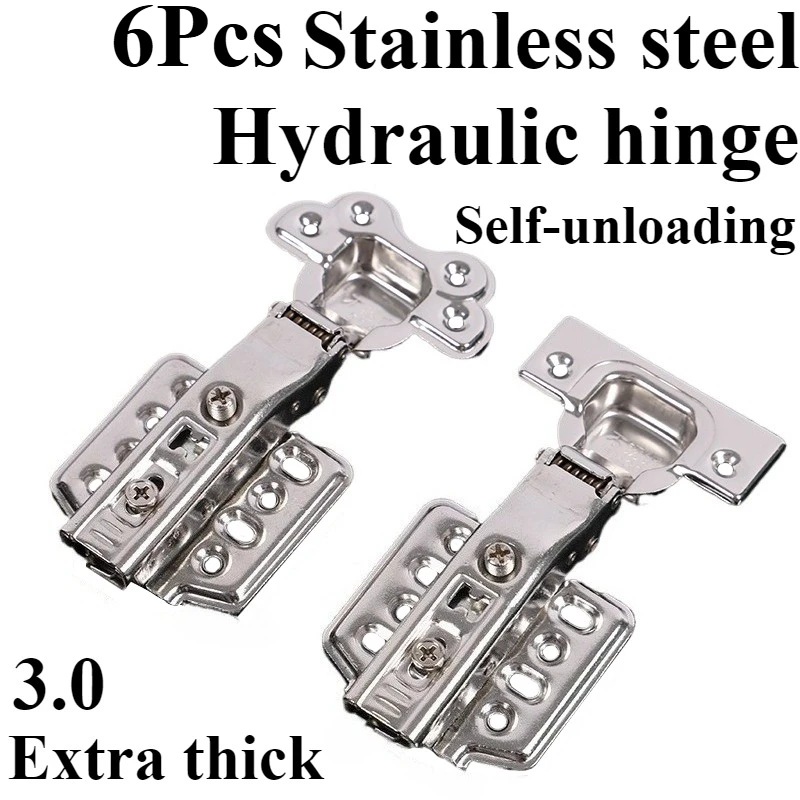 6Pcs Stainless Steel Hinge Hydraulic Damping Buffer Mute 3.0 Thickening Bull Head/flat Head Cabinet/Wardrobe Cabinet Hinges
6Pcs Stainless Steel Hinge Hydraulic Damping Buffer Mute 3.0 Thickening Bull Head/flat Head Cabinet/Wardrobe Cabinet Hinges