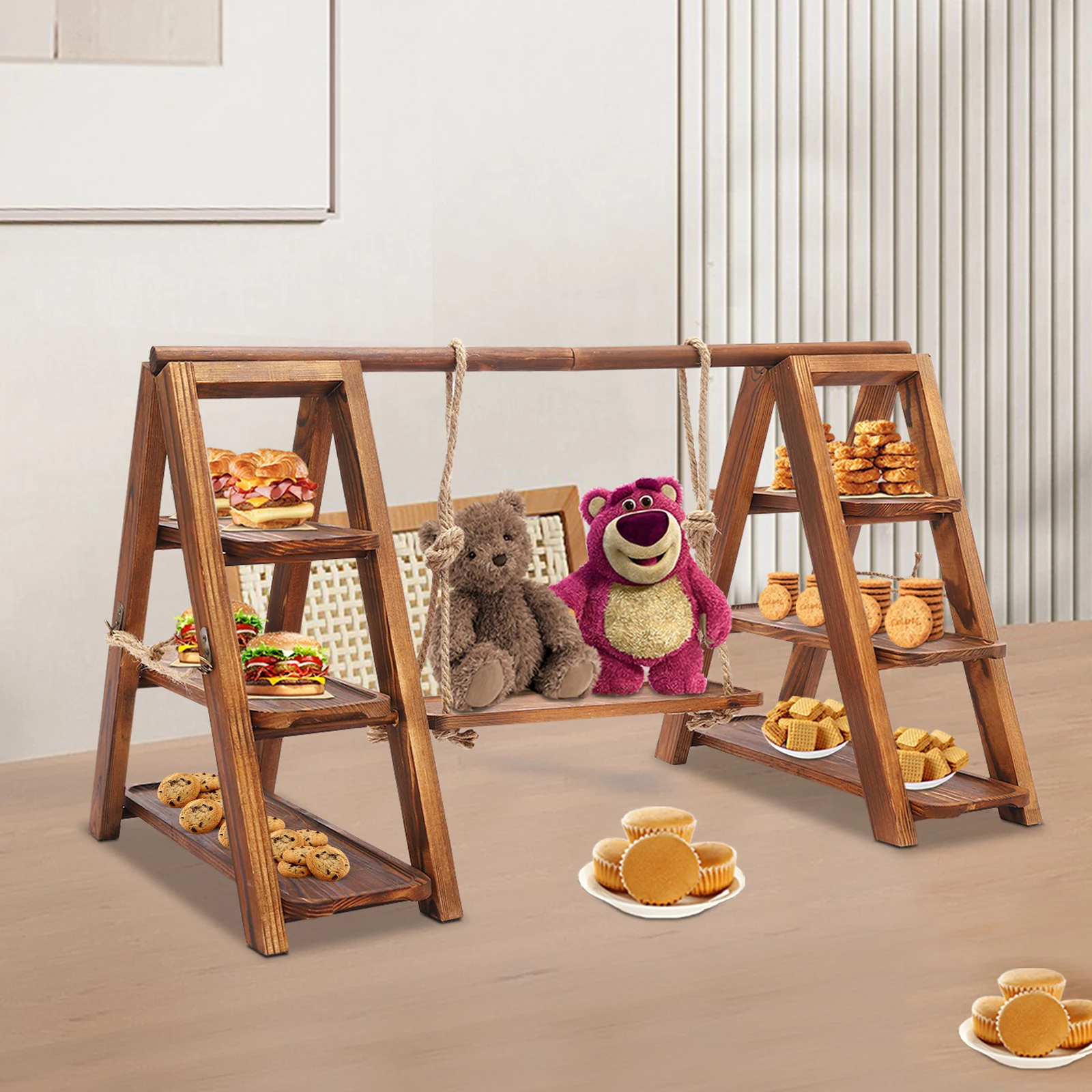 3-х уровневая деревянная подставка для десерта, витрина для кексов в деревенском стиле, сервировочный поднос из массива дерева — прочная емкость 6 кг, идеально подходит для вечеринок
3-х уровневая деревянная подставка для десерта, витрина для кексов в деревенском стиле, сервировочный поднос из массива дерева — прочная емкость 6 кг, идеально подходит для вечеринок