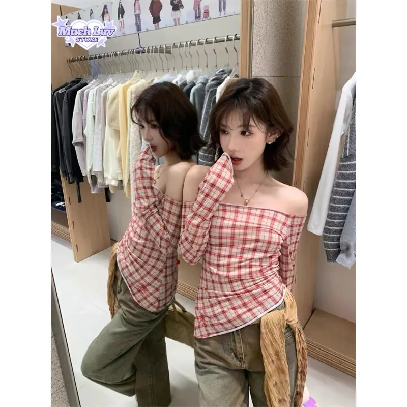 Sweet Red Checkered One Collar Long Sleeved Women Summer Fashion Casual Comfy Pure Cotton Couple Short Sleeve Top Harajuku
Sweet Red Checkered One Collar Long Sleeved Women Summer Fashion Casual Comfy Pure Cotton Couple Short Sleeve Top Harajuku