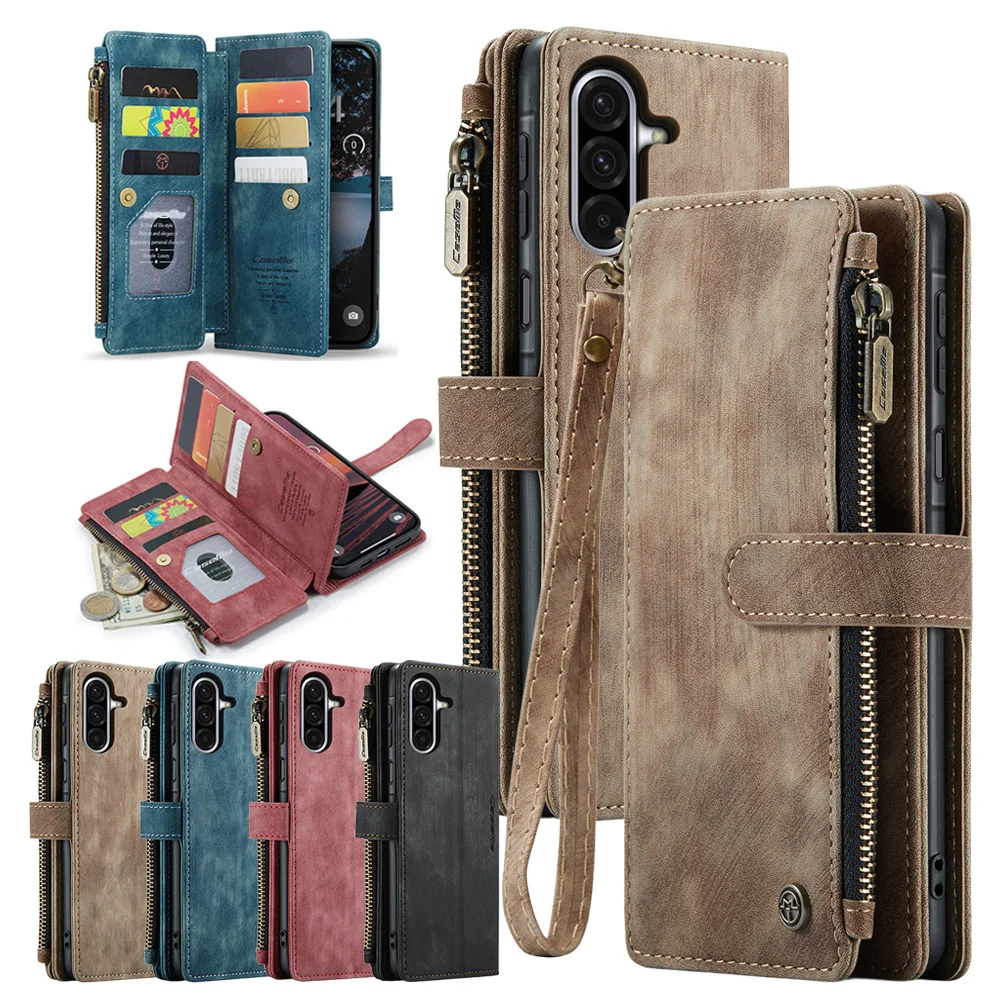 Leather Zipper Wallet Case For Samsung Galaxy A14 A15 A16 A17 A24 A25 A33 A34 A35 A36 A53 A54 A55 A56 A71 A72 4G 5G Phone Cover
Leather Zipper Wallet Case For Samsung Galaxy A14 A15 A16 A17 A24 A25 A33 A34 A35 A36 A53 A54 A55 A56 A71 A72 4G 5G Phone Cover