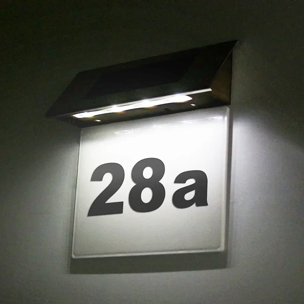 Solar Door Number Light LED Doorplate Lamp Stainless Outdoor Apartment House Porch Numbers with Backlight Home Decor
Solar Door Number Light LED Doorplate Lamp Stainless Outdoor Apartment House Porch Numbers with Backlight Home Decor