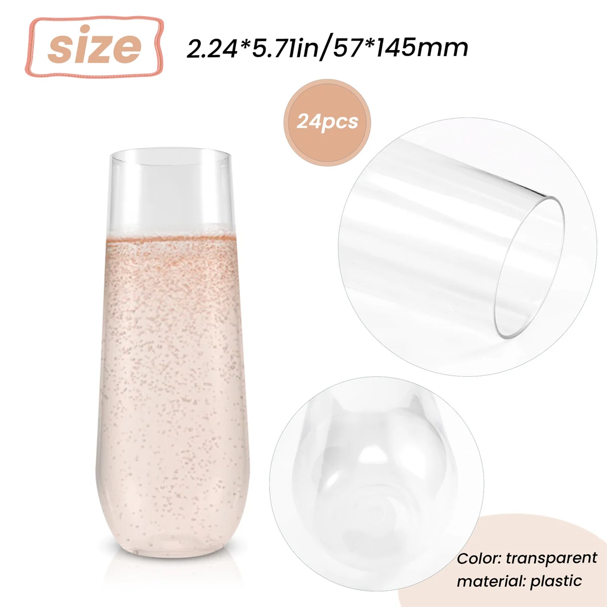 plastic champagne flutes24 Stemless Plastic Champagne Flutes - 9 Oz Plastic Champagne Glasses
plastic champagne flutes24 Stemless Plastic Champagne Flutes - 9 Oz Plastic Champagne Glasses