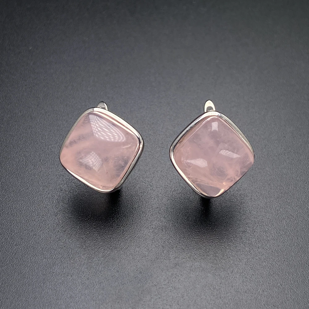 Elegant Natural Rose Quartz Earrings Sterling 925 Silver Lapis Larimar Aquamarine Sodalite Gemstone 10mm for Women Party Gift
Elegant Natural Rose Quartz Earrings Sterling 925 Silver Lapis Larimar Aquamarine Sodalite Gemstone 10mm for Women Party Gift