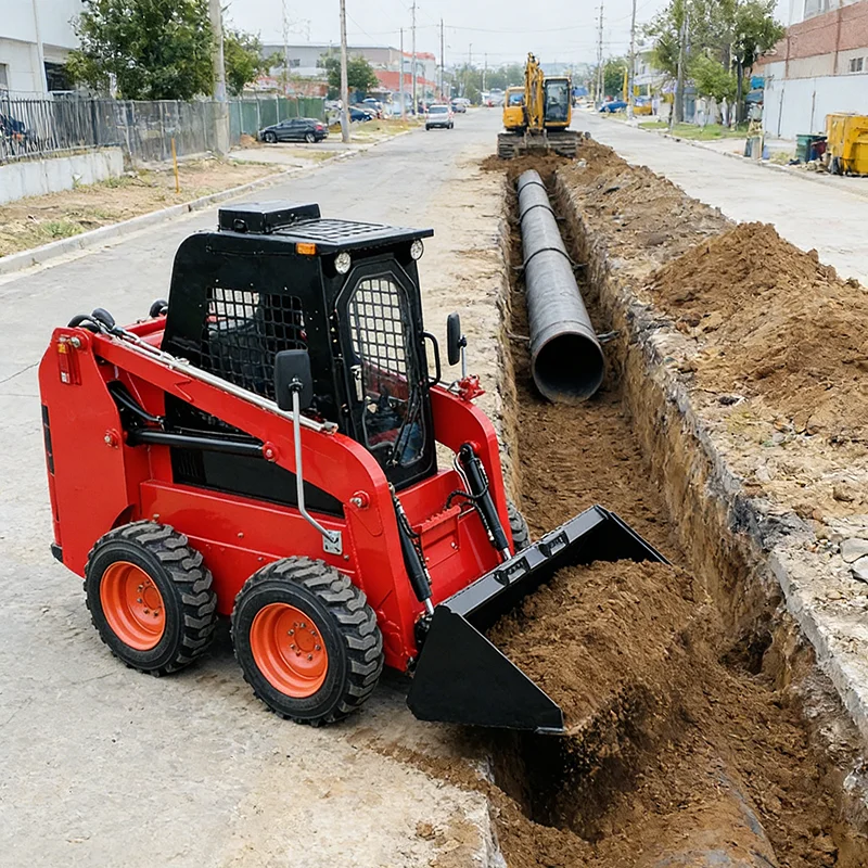 Customized Track Skid Steer Loader All Terrain Mini Loader High Traction Skid Loader for Various Construction Farm Work Sites
Customized Track Skid Steer Loader All Terrain Mini Loader High Traction Skid Loader for Various Construction Farm Work Sites