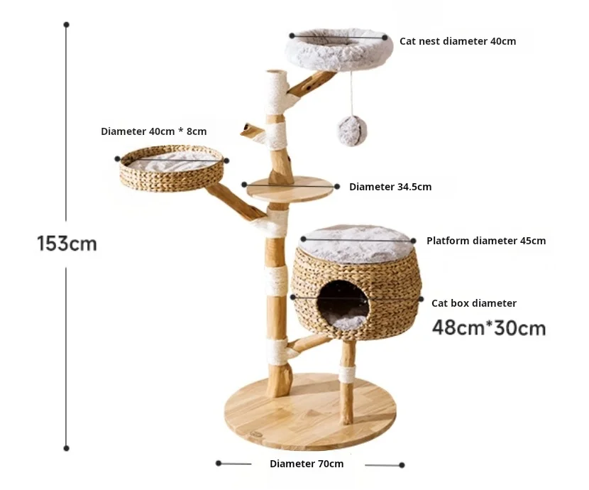 Wholesale Cat Tree Solid Wood House Wooden Pet Houses & Furniture Cat Tree Tower For Large Cat Scratch Board With Toys Product
Wholesale Cat Tree Solid Wood House Wooden Pet Houses & Furniture Cat Tree Tower For Large Cat Scratch Board With Toys Product