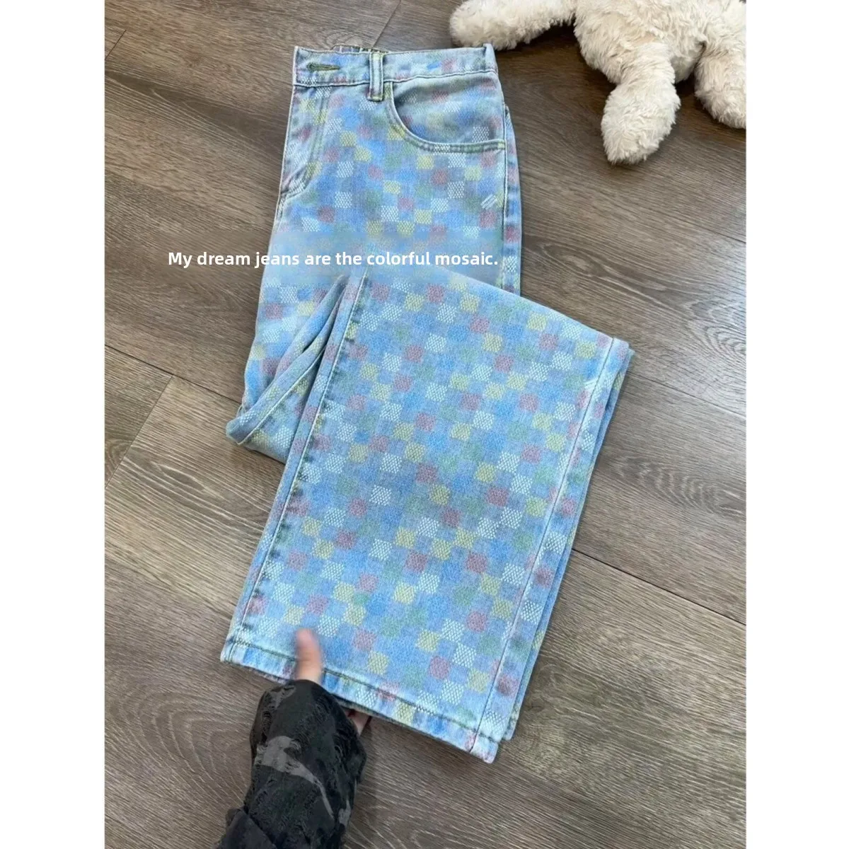 American Retro Men's Plaid Denim Pants Summer 2025 High Street Straight Loose Wide Leg Jeans Casual Straight Fit
American Retro Men's Plaid Denim Pants Summer 2025 High Street Straight Loose Wide Leg Jeans Casual Straight Fit