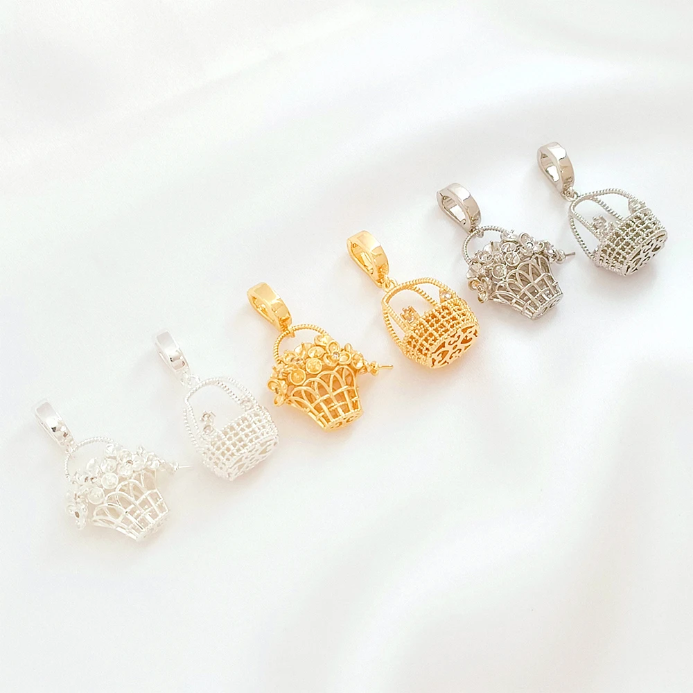 2 Pieces Brass Coated Gold Empty Hollow Flower Basket Pendant Buckle DIY Jewelry Making Necklace Bracelet Accessory Materials
2 Pieces Brass Coated Gold Empty Hollow Flower Basket Pendant Buckle DIY Jewelry Making Necklace Bracelet Accessory Materials