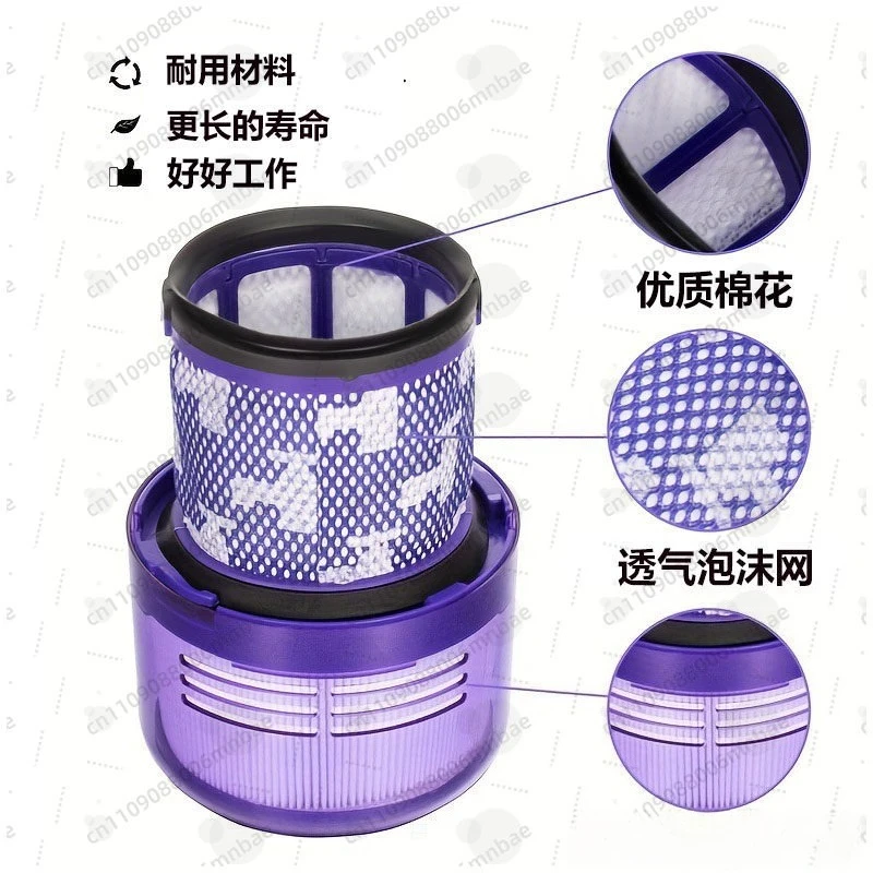 Фильтрующий элемент для пылесосов Dyson V6, V7, V8, V10, V11, V12, G5: передний и задний HEPA-фильтр
Фильтрующий элемент для пылесосов Dyson V6, V7, V8, V10, V11, V12, G5: передний и задний HEPA-фильтр