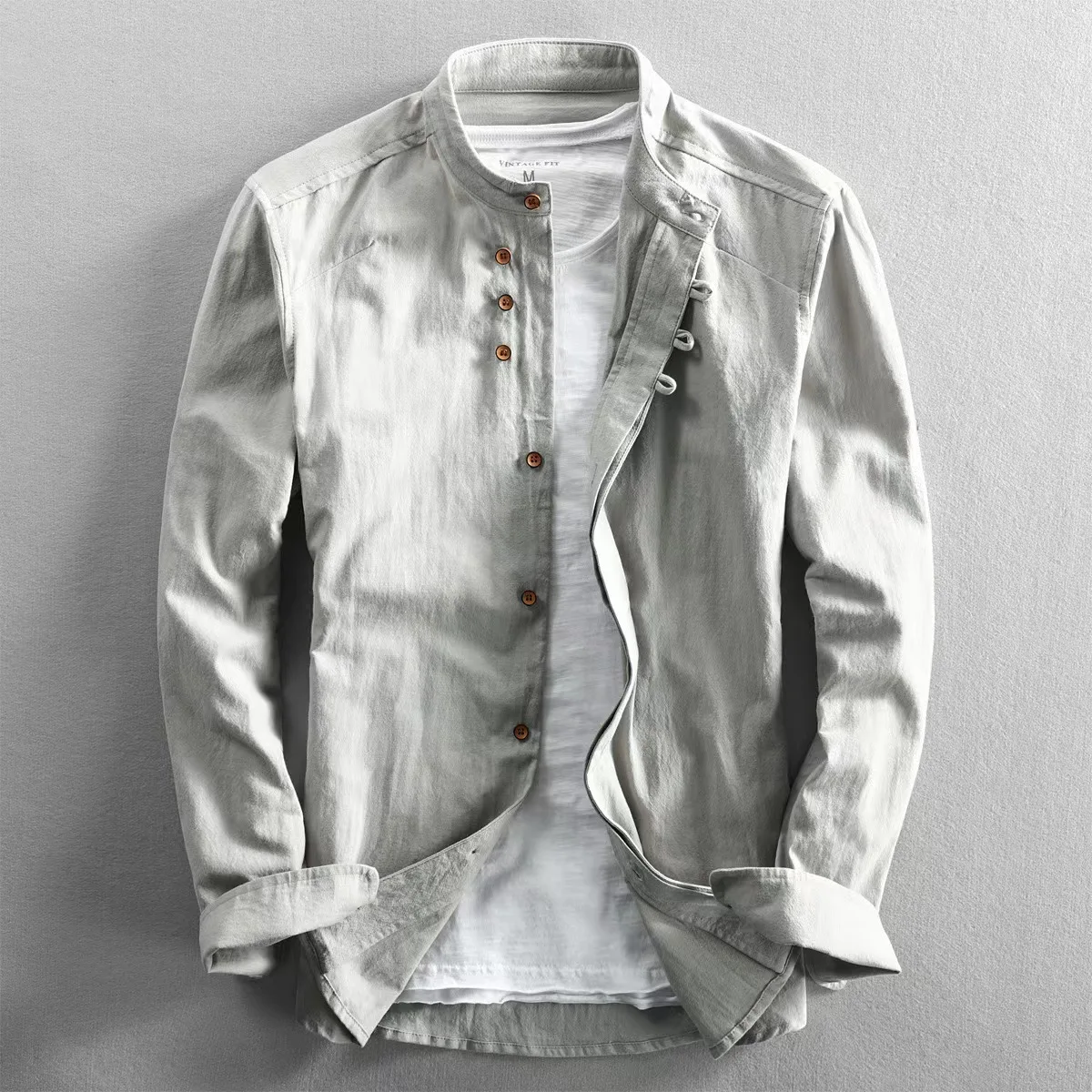 Men's Linen Cotton Shirt Stand Collar Button Placket Standard Fit Long Sleeve Thin Non-iron Citywalk Suitable Cleanfit Pure C...
Men's Linen Cotton Shirt Stand Collar Button Placket Standard Fit Long Sleeve Thin Non-iron Citywalk Suitable Cleanfit Pure C...