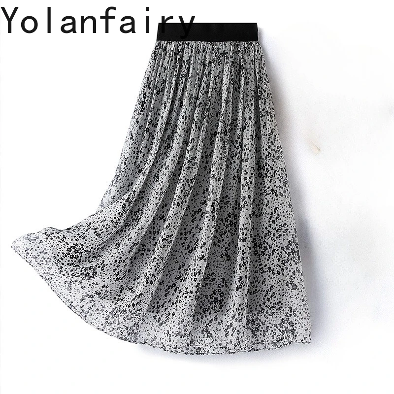 YOLANFAIRY 100% Real Mulberry Silk Skirts for Women Summer 2026 Elegant Printed Skirts Long Woman Clothing Elastic Waist Skirt
YOLANFAIRY 100% Real Mulberry Silk Skirts for Women Summer 2026 Elegant Printed Skirts Long Woman Clothing Elastic Waist Skirt