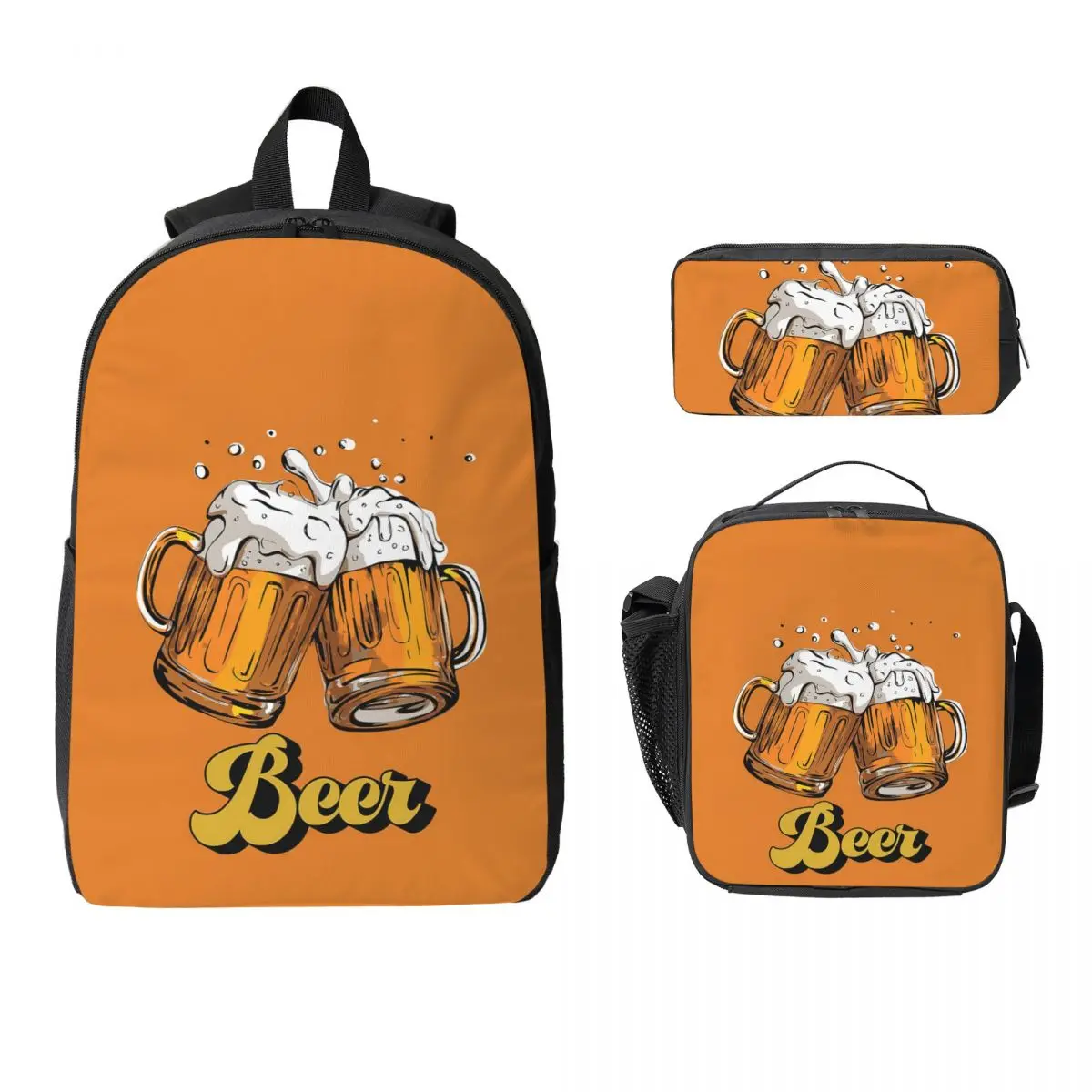 Beer Backpack Student Boys Girls BookBag School Bag Laptop Shoulder Bags 3ps Insulated Lunch Bag Pencil Case
Beer Backpack Student Boys Girls BookBag School Bag Laptop Shoulder Bags 3ps Insulated Lunch Bag Pencil Case