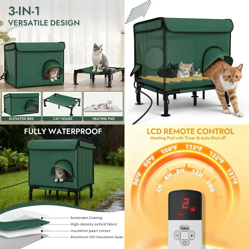 Изолированный уличный кошачий домик 3-в-1 с подогревом, устойчивое к атмосферным воздействиям укрытие для ферлов — 16,9 л x 12,9 Ш x 16,9 В
Изолированный уличный кошачий домик 3-в-1 с подогревом, устойчивое к атмосферным воздействиям укрытие для ферлов — 16,9 л x 12,9 Ш x 16,9 В