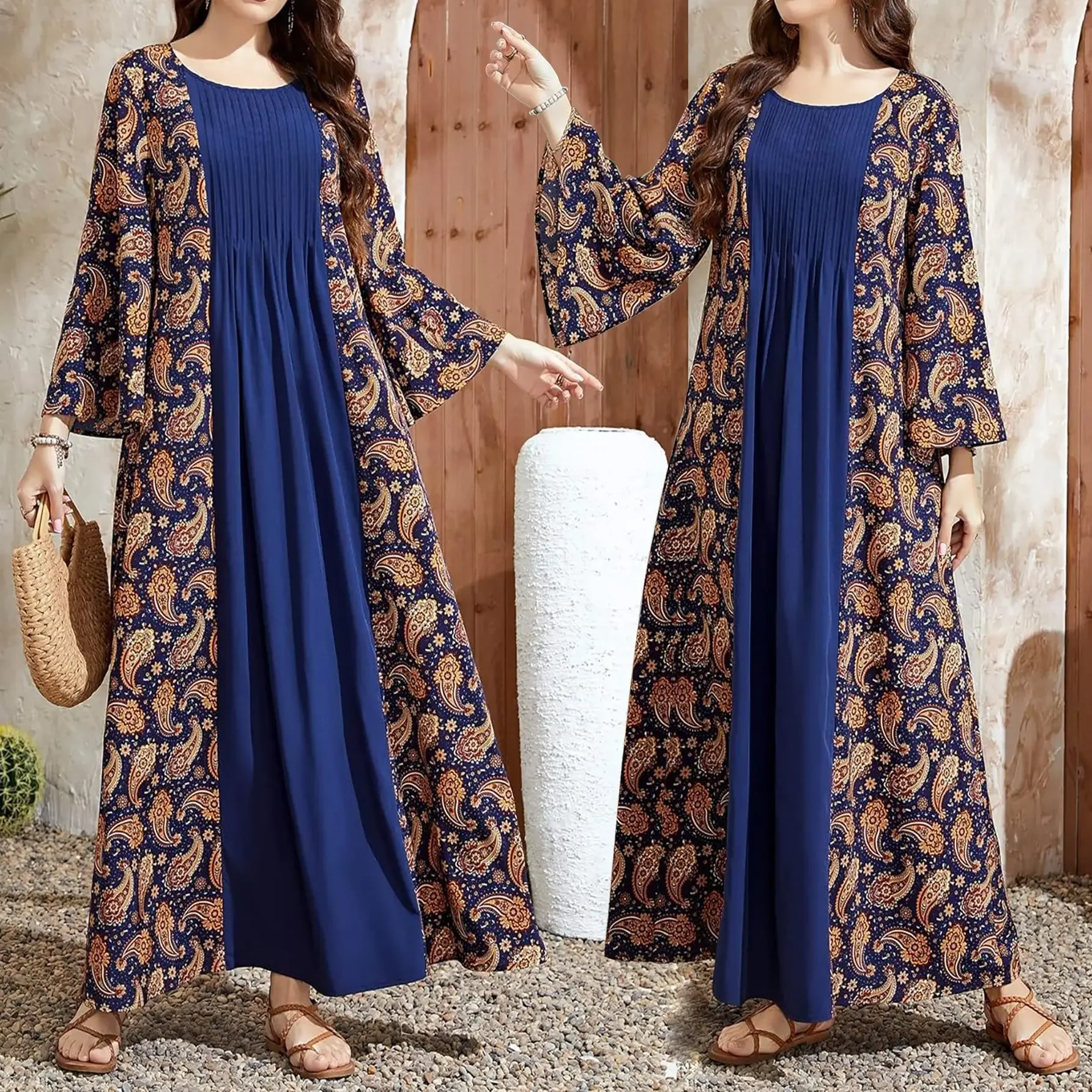 Ramadan Abayas for Women Muslim Flare Sleeve Maxi Dress Eid Djellaba Islam Jalabiya Caftan Marocain Femme Kebaya Robe Dubai Gown
Ramadan Abayas for Women Muslim Flare Sleeve Maxi Dress Eid Djellaba Islam Jalabiya Caftan Marocain Femme Kebaya Robe Dubai Gown