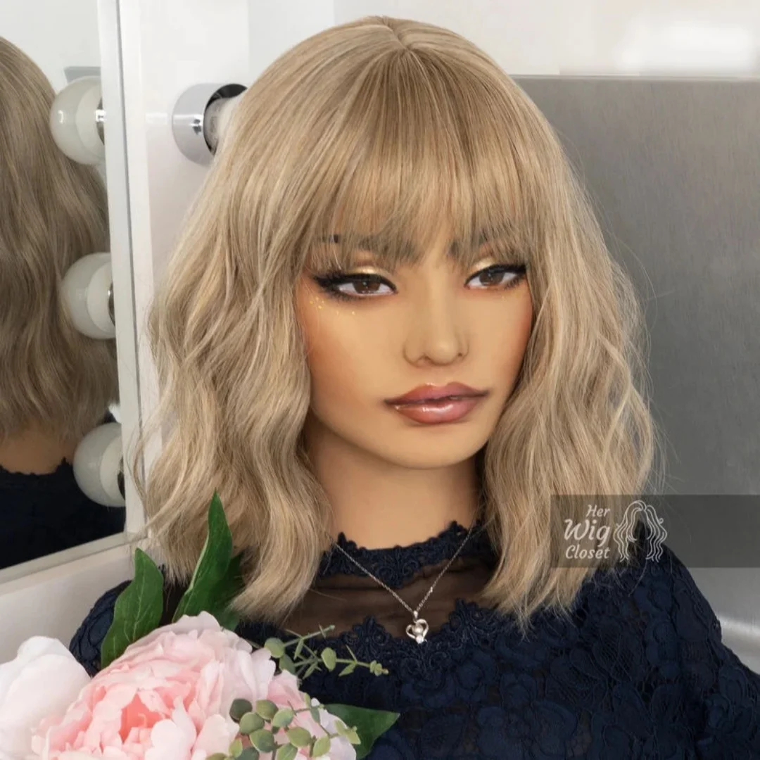 Soft Ash Blonde Color Bob Wig For Women Synthetic With Bangs High Quality Short Lace Frontal Trendy Hairpiece on Clearance Sale
Soft Ash Blonde Color Bob Wig For Women Synthetic With Bangs High Quality Short Lace Frontal Trendy Hairpiece on Clearance Sale
