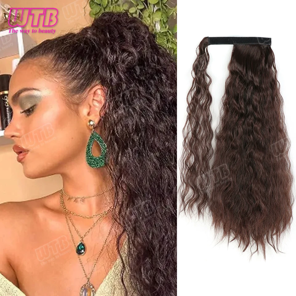 Synthetic 18inch Corn Wave Ponytail Extension Clip in Long Wavy Curly Wrap Around Pony Tail Heat Resistant Hairpiece for Women
Synthetic 18inch Corn Wave Ponytail Extension Clip in Long Wavy Curly Wrap Around Pony Tail Heat Resistant Hairpiece for Women