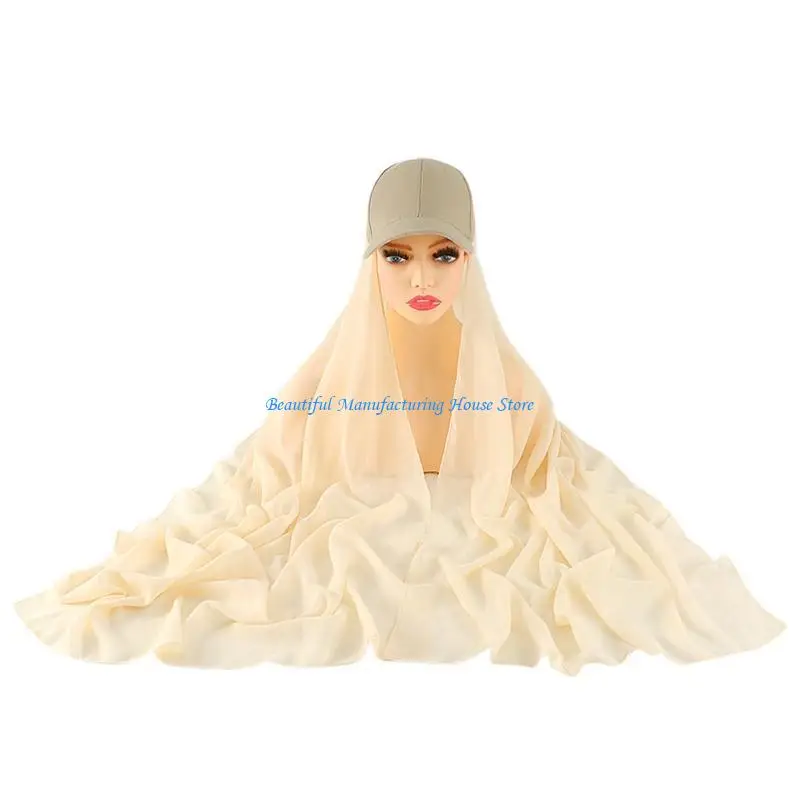 E56A Fashion Women Hijab Baseball Caps with Trendy Breathable Scarf Summer Outdoor Cap with Hijabs Lightweight
E56A Fashion Women Hijab Baseball Caps with Trendy Breathable Scarf Summer Outdoor Cap with Hijabs Lightweight