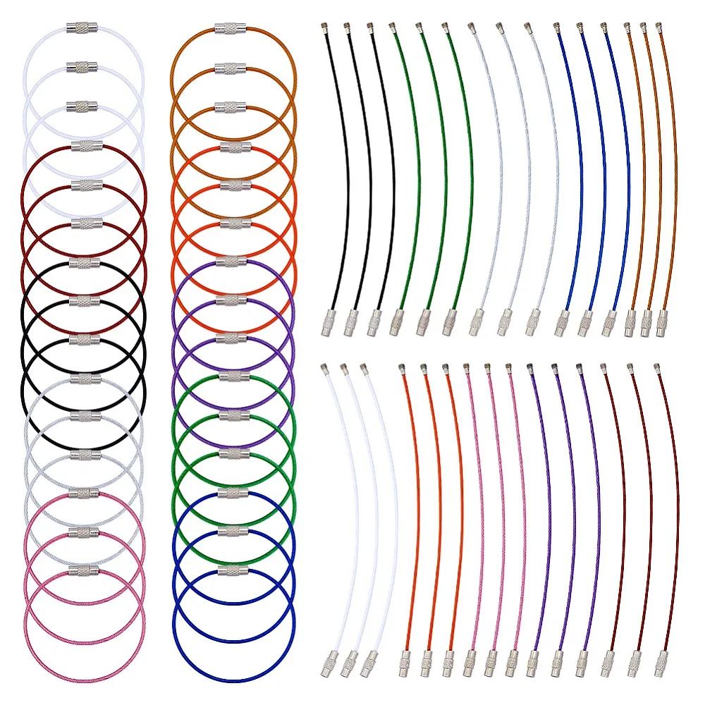 120Pcs 10 Colors Carbon Steel with PVC Wire Cord Safety Load Lifting Cord Platinum Mixed Color 155x1.5mm 12pcs/color
120Pcs 10 Colors Carbon Steel with PVC Wire Cord Safety Load Lifting Cord Platinum Mixed Color 155x1.5mm 12pcs/color
