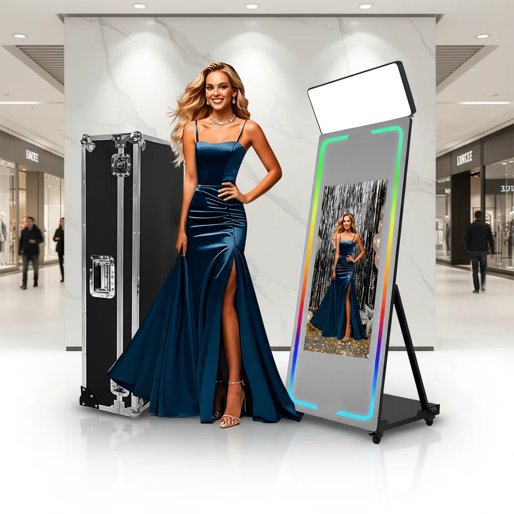 New Technology Photo Booth Mirror With 43 Inch Touch Screen Camera And Printer Selfie Magic Mirror Photobooth Machine For Events
New Technology Photo Booth Mirror With 43 Inch Touch Screen Camera And Printer Selfie Magic Mirror Photobooth Machine For Events