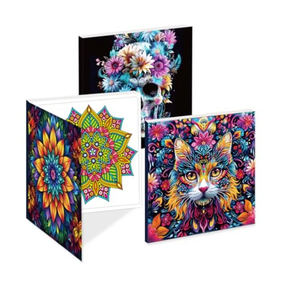 Adult Coloring Book Set of 3 18+,Intricate Floral Mandala and Animal Designs for Relaxation Stress Relief, Mindfulness Art Book
Adult Coloring Book Set of 3 18+,Intricate Floral Mandala and Animal Designs for Relaxation Stress Relief, Mindfulness Art Book