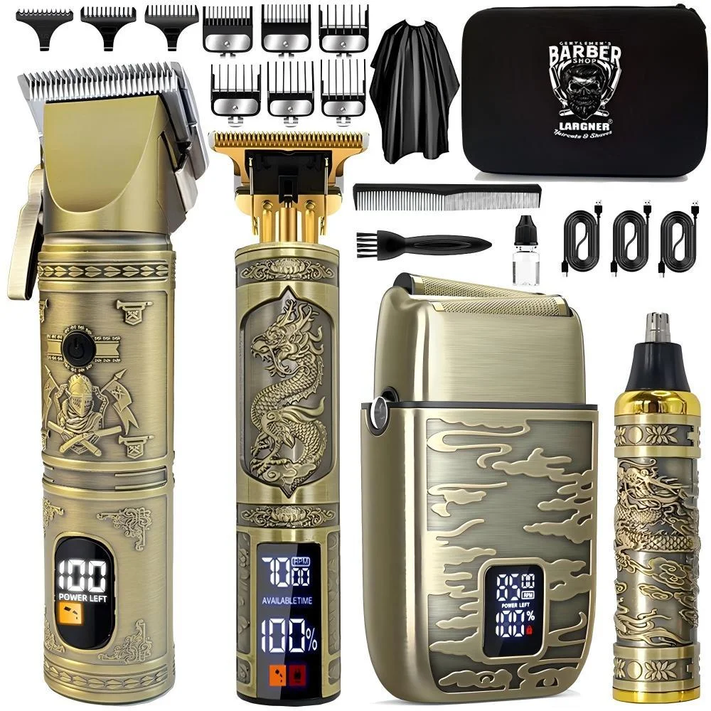 LARGNER Hair Clippers for Men Professional, Beard Trimmer Kits & Sets, Cordless Mens Hair Trimmer, Electric Shavers
LARGNER Hair Clippers for Men Professional, Beard Trimmer Kits & Sets, Cordless Mens Hair Trimmer, Electric Shavers