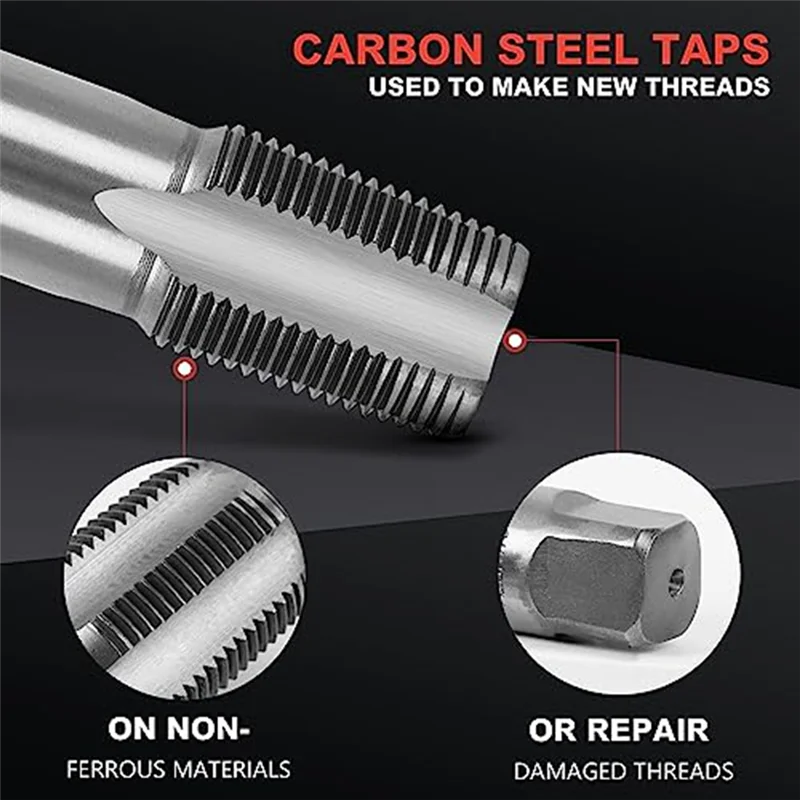 COME 5Piece NPT Pipe Tap Set,1/8In,1/4In,3/8In,1/2In And 3/4In Npt Tap For Assorted Plumbers Mechanics And DIY Thread Cutting Si
COME 5Piece NPT Pipe Tap Set,1/8In,1/4In,3/8In,1/2In And 3/4In Npt Tap For Assorted Plumbers Mechanics And DIY Thread Cutting Si