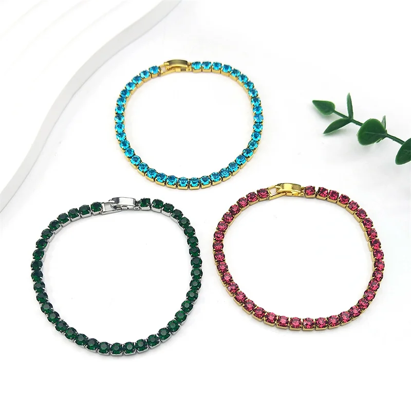 Simple Colorful Rhinestone Bracelet for Women Girls Stainelss Steel Gold Color 2024 Trend Hand Chain Jewelry Gifts zzz714-3
Simple Colorful Rhinestone Bracelet for Women Girls Stainelss Steel Gold Color 2024 Trend Hand Chain Jewelry Gifts zzz714-3