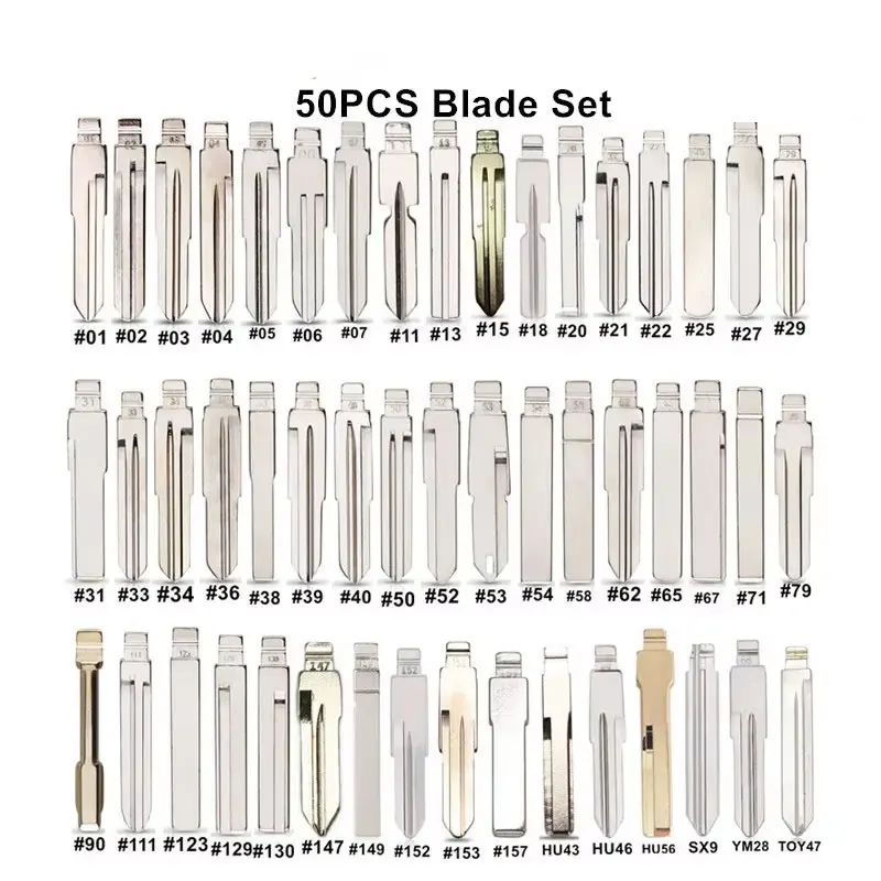 50pcs Remote Car Key Blade Blank Set for KD Xhorse JMD VVDI Remote for Renault Toyota BMW VW AUDI PSA Peugeot Citroen Ford
50pcs Remote Car Key Blade Blank Set for KD Xhorse JMD VVDI Remote for Renault Toyota BMW VW AUDI PSA Peugeot Citroen Ford