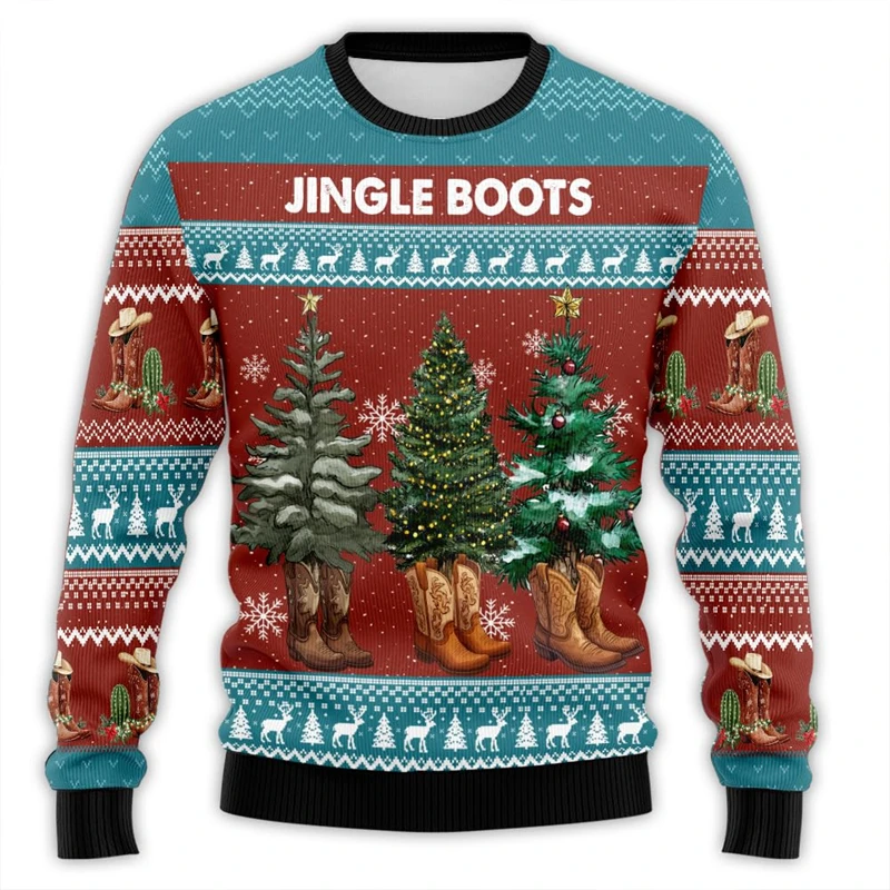 Western Cowboy Ugly Christmas Sweater Rodeo Mens Funny Ugly Sweater Xmas Holiday Crew Neck Sweatshirt Loose Casual Pullovers
Western Cowboy Ugly Christmas Sweater Rodeo Mens Funny Ugly Sweater Xmas Holiday Crew Neck Sweatshirt Loose Casual Pullovers
