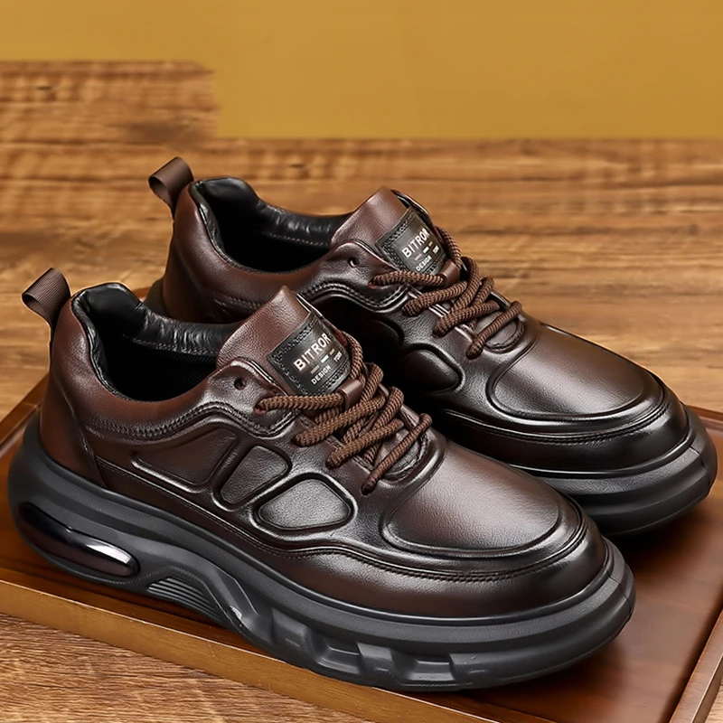 Genuine Leather Shoes Men Luxury Trekking Casual Trendy Athletic Hoverboard Sneakers Air Cushion Shoe Outdoor Walking Chunky
Genuine Leather Shoes Men Luxury Trekking Casual Trendy Athletic Hoverboard Sneakers Air Cushion Shoe Outdoor Walking Chunky