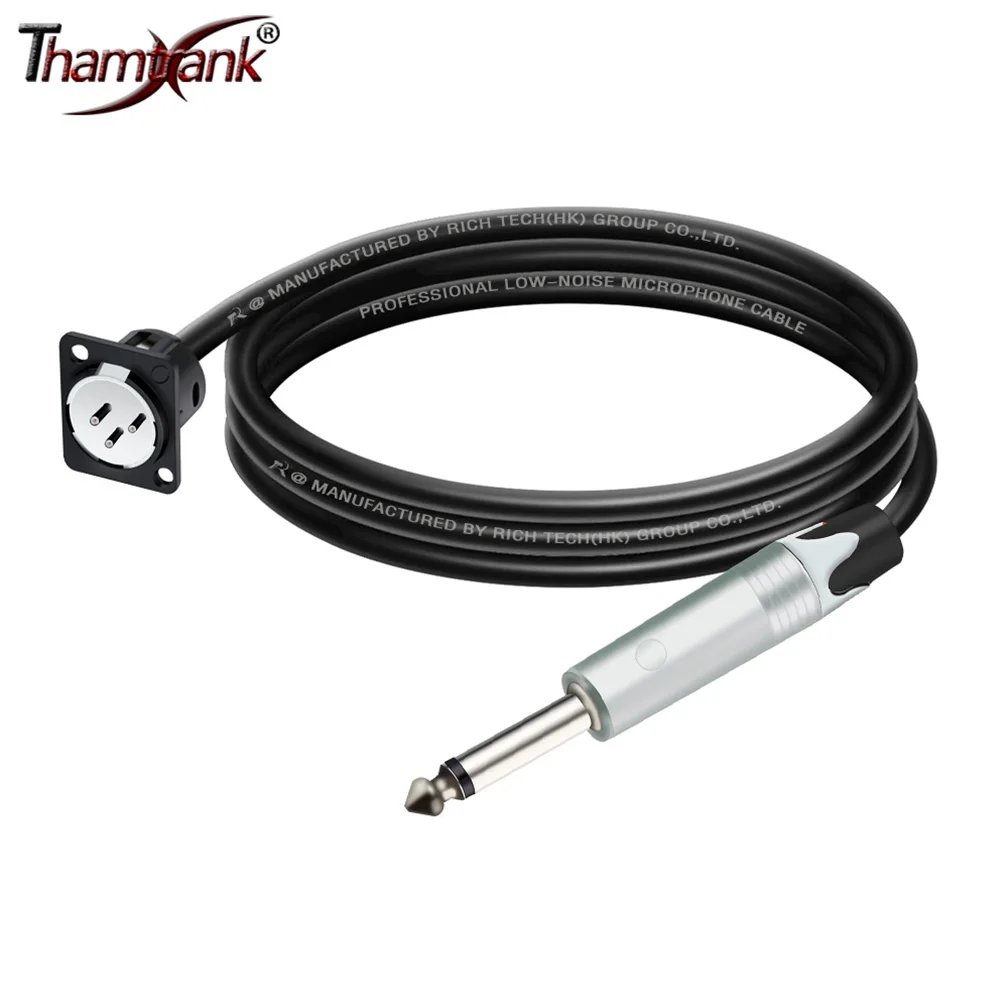 D-Type 3Pin XLR Male Panel Mount Socket to 6.35mm 1/4 Inch TS/TRS Jack Pass Through Converter Cable for Pro Audio Installations
D-Type 3Pin XLR Male Panel Mount Socket to 6.35mm 1/4 Inch TS/TRS Jack Pass Through Converter Cable for Pro Audio Installations