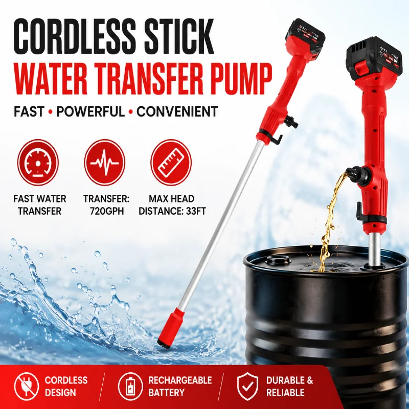 Cordless Handheld Oil Pump Bare Tool, Liquid Transfer Pump Compatible with Makita 18V Battery, Portable Electric Fuel Water Pump
Cordless Handheld Oil Pump Bare Tool, Liquid Transfer Pump Compatible with Makita 18V Battery, Portable Electric Fuel Water Pump