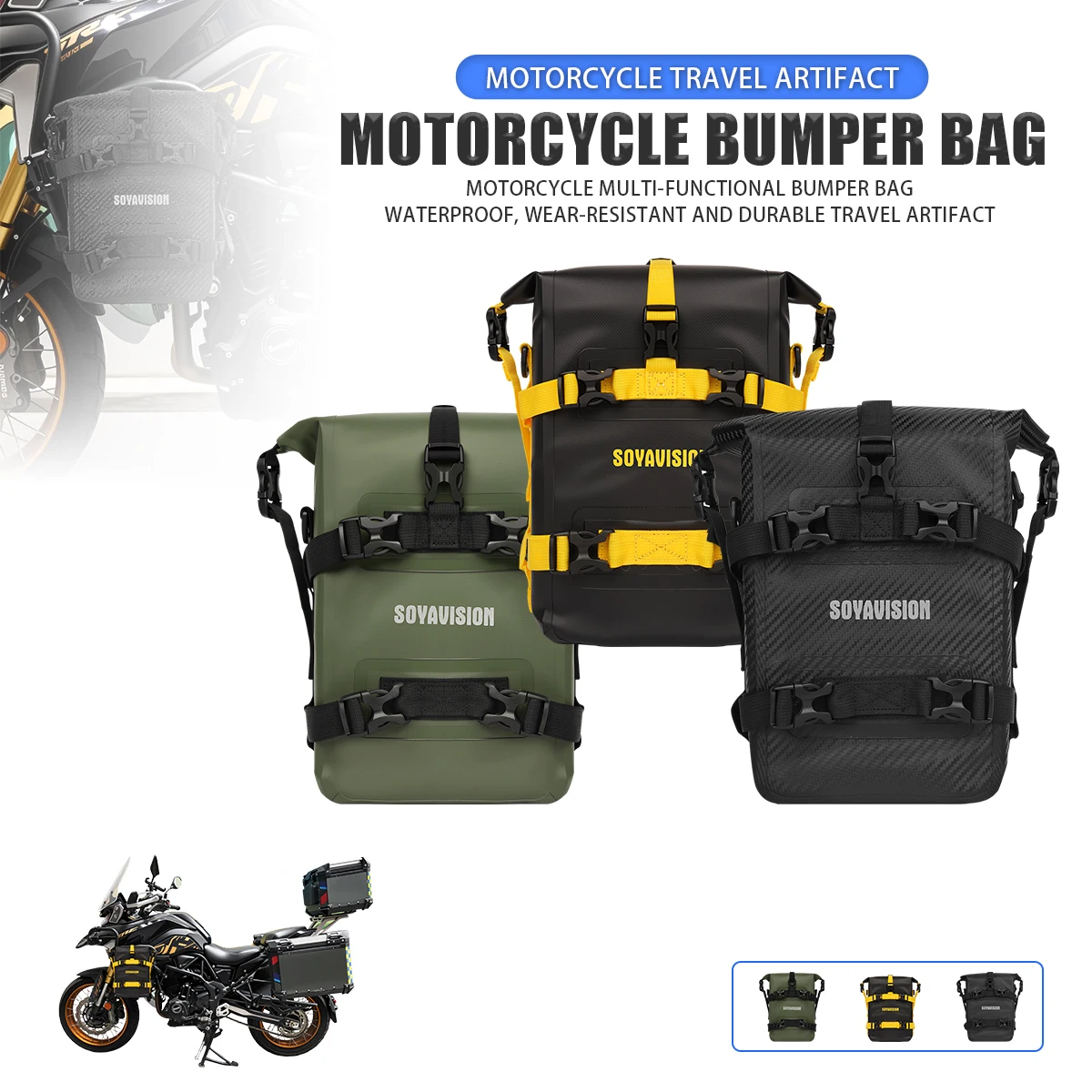 2 Pieces Universal Motorcycle Frame Crash Bars Waterproof Bag Repair Tool Placement Bag For BMW R1200GS R1250GS For HONDA
2 Pieces Universal Motorcycle Frame Crash Bars Waterproof Bag Repair Tool Placement Bag For BMW R1200GS R1250GS For HONDA