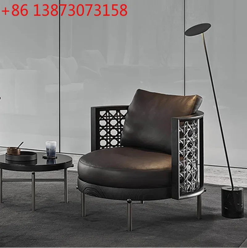 Outdoor rattan sofa courtyard designer villa balcony single teak rattan chair
Outdoor rattan sofa courtyard designer villa balcony single teak rattan chair