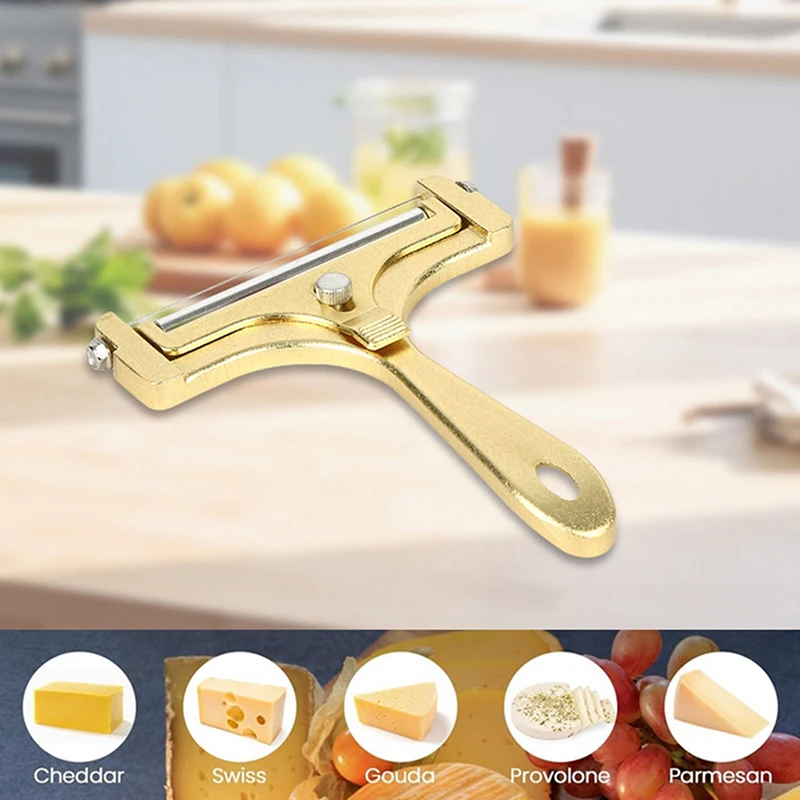 Cheese Slicer Adjustable Thickness Heavy Cheese Cutters With Wires For Soft Semi-Hard Cheese Butter With Cutting Wires
Cheese Slicer Adjustable Thickness Heavy Cheese Cutters With Wires For Soft Semi-Hard Cheese Butter With Cutting Wires