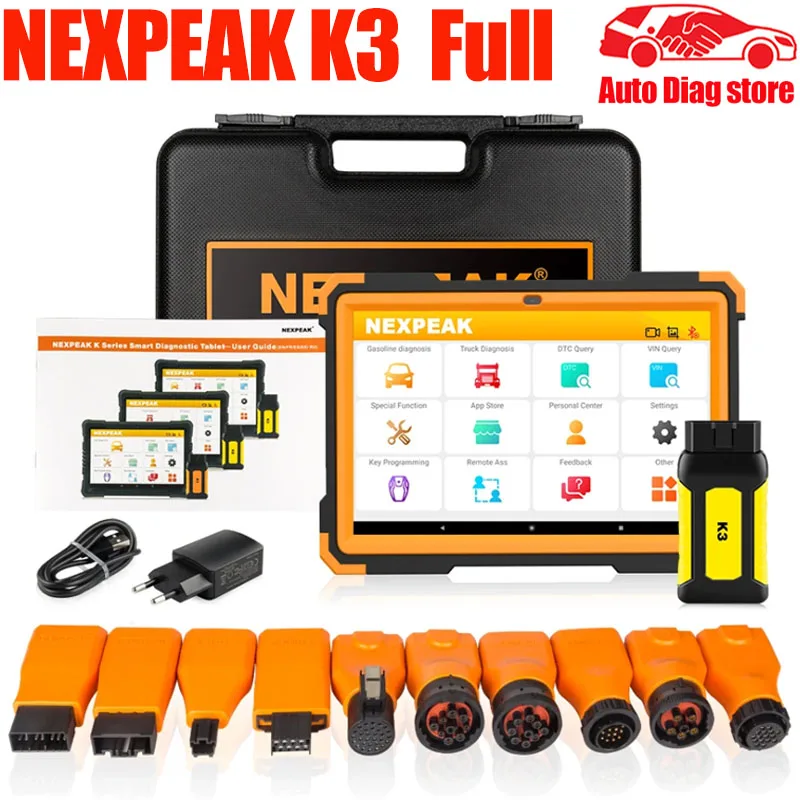 NEXPEAK K3 OBD2 Full System Scanner Car/Heavy Duty Diagnostic Tool 18 Special Functions ABS Airbag EPB DPF Cluster Calibration
NEXPEAK K3 OBD2 Full System Scanner Car/Heavy Duty Diagnostic Tool 18 Special Functions ABS Airbag EPB DPF Cluster Calibration