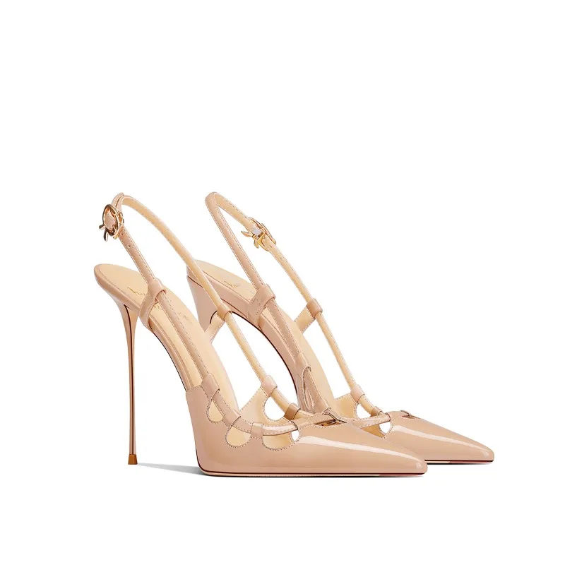 Nude Patent Leather Pointed Toe Stiletto Heels for Women 2025 Fall New Design Comfortable Dress Sandals
Nude Patent Leather Pointed Toe Stiletto Heels for Women 2025 Fall New Design Comfortable Dress Sandals